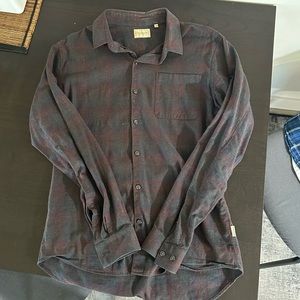 7Diamonds Men’s Charcoal Grey Patterned Shirt - Size Small